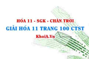 Giải Hóa 11 trang 100 Chân trời Sáng tạo